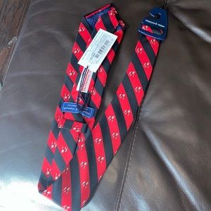 Vineyard Vines University of Georgia Bulldogs Silk Tie. Black/Red
